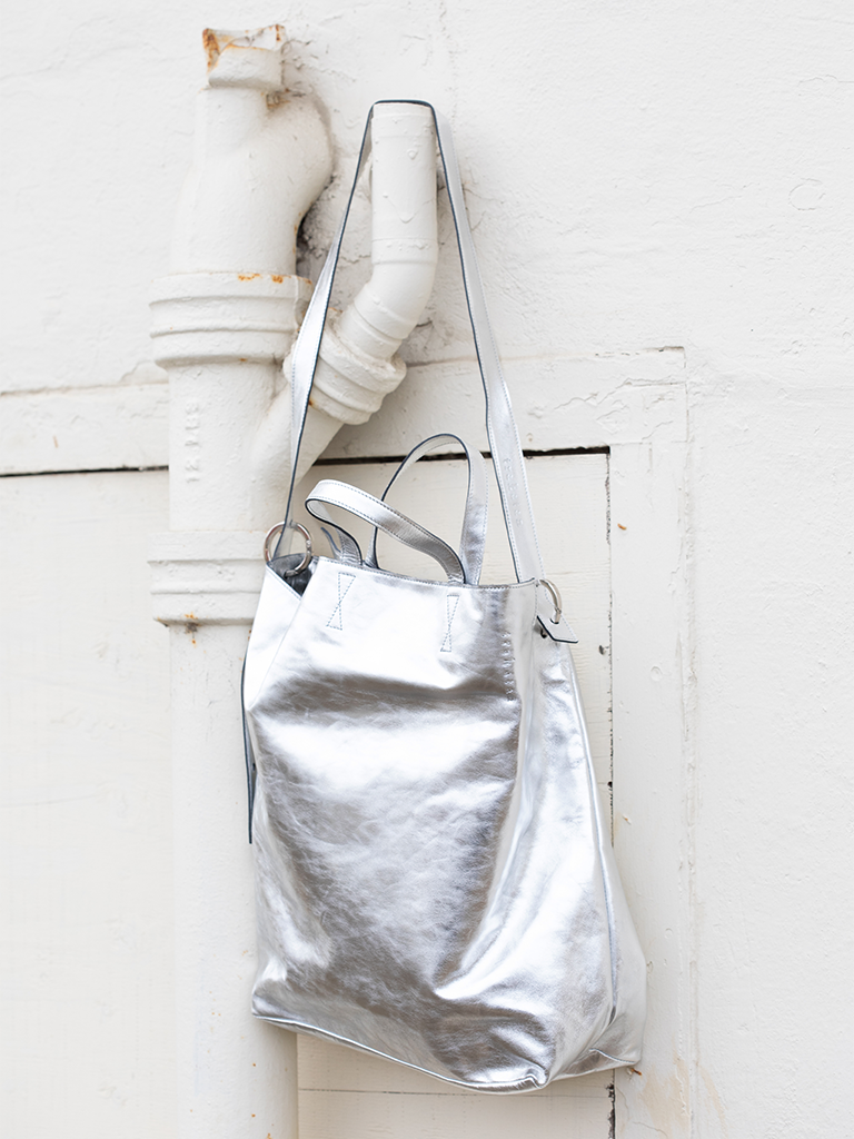 Large Silver Tote