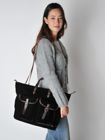 Brown Velvet Crossbody Bag