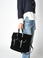 Black Velvet Crossbody Bag