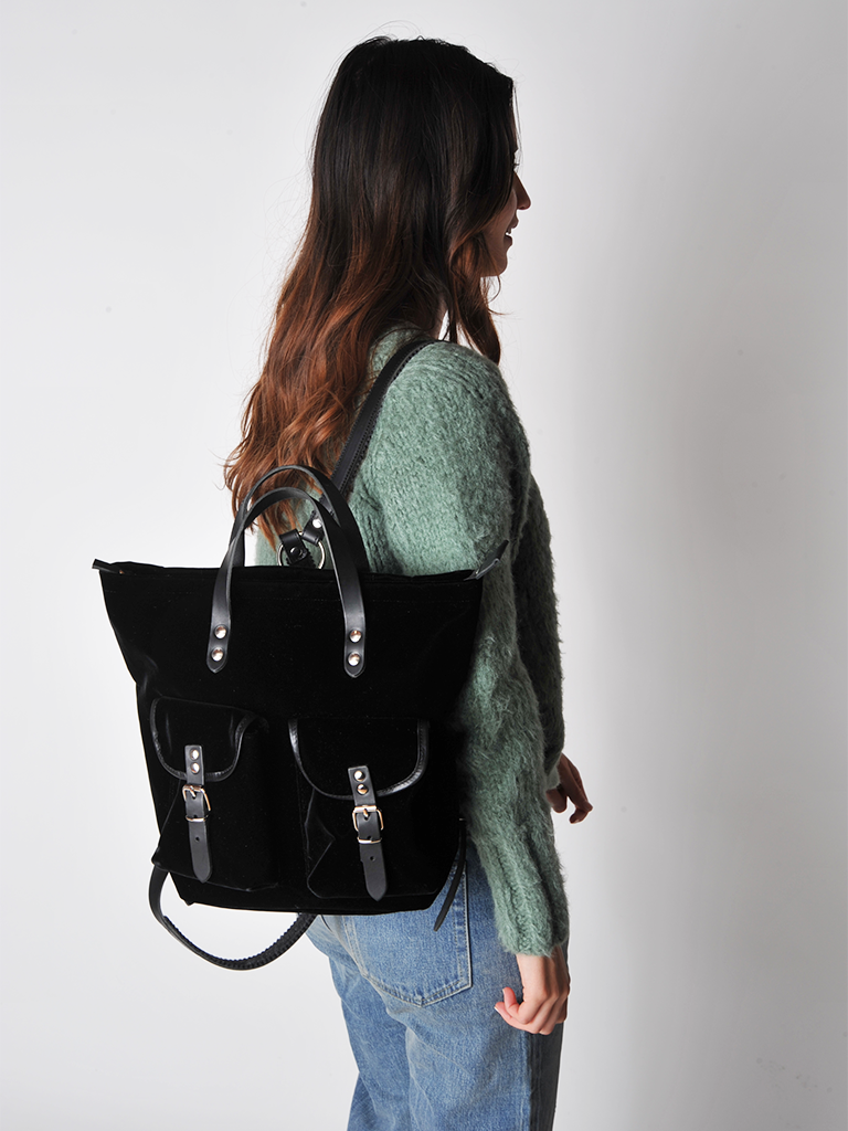 Black Velvet Medium Rucksack