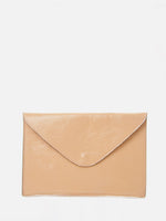 Nude Patent Leather Envelope - Roztayger