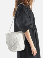 Ivory Ecco Medium Shoulder Bag - Roztayger
