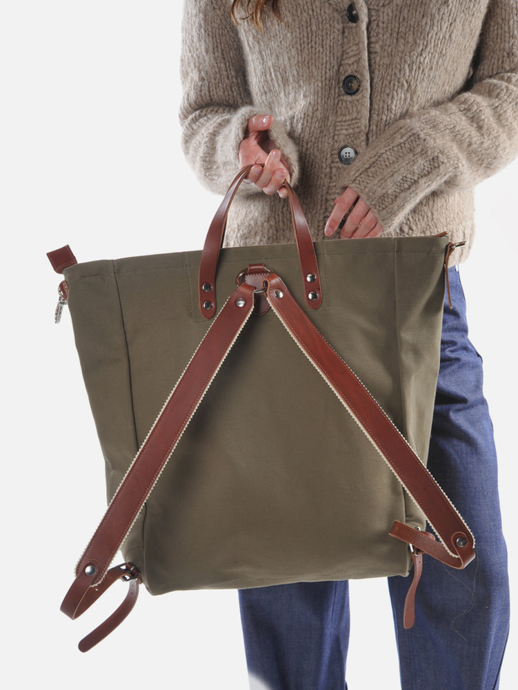 
                  
                    Olive Green Canvas Rucksack - Roztayger
                  
                