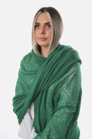 Green cashmere stole - Roztayger