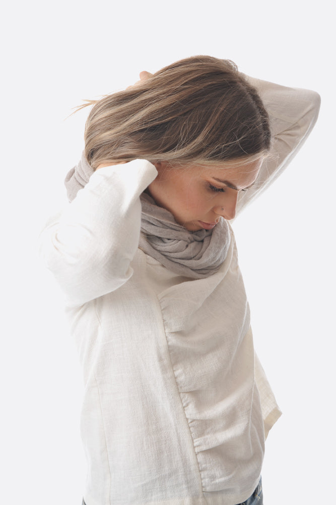 
                  
                    Thick Grey Cashmere Tube Scarf - Roztayger
                  
                