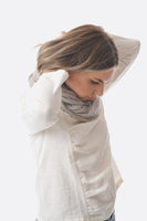 Thick Grey Cashmere Tube Scarf - Roztayger