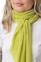 Chartreuse Classic Knit Diamond Cashmere Scarf - Roztayger