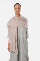 Taupe  Classic Knit Cashmere Stole - Roztayger