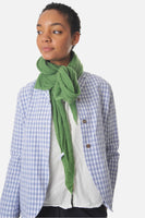 Kelly Green Classic Knit Diamond Cashmere Scarf - Roztayger