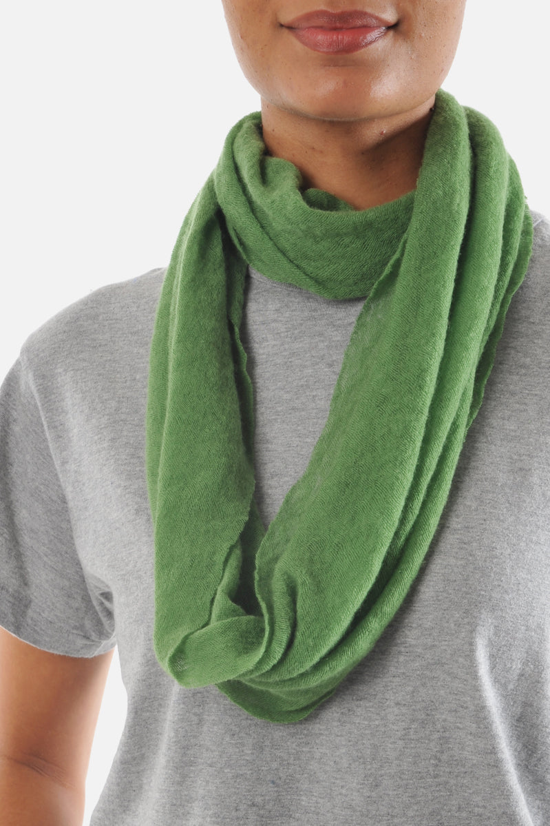 green cashmere tube scarf - Roztayger