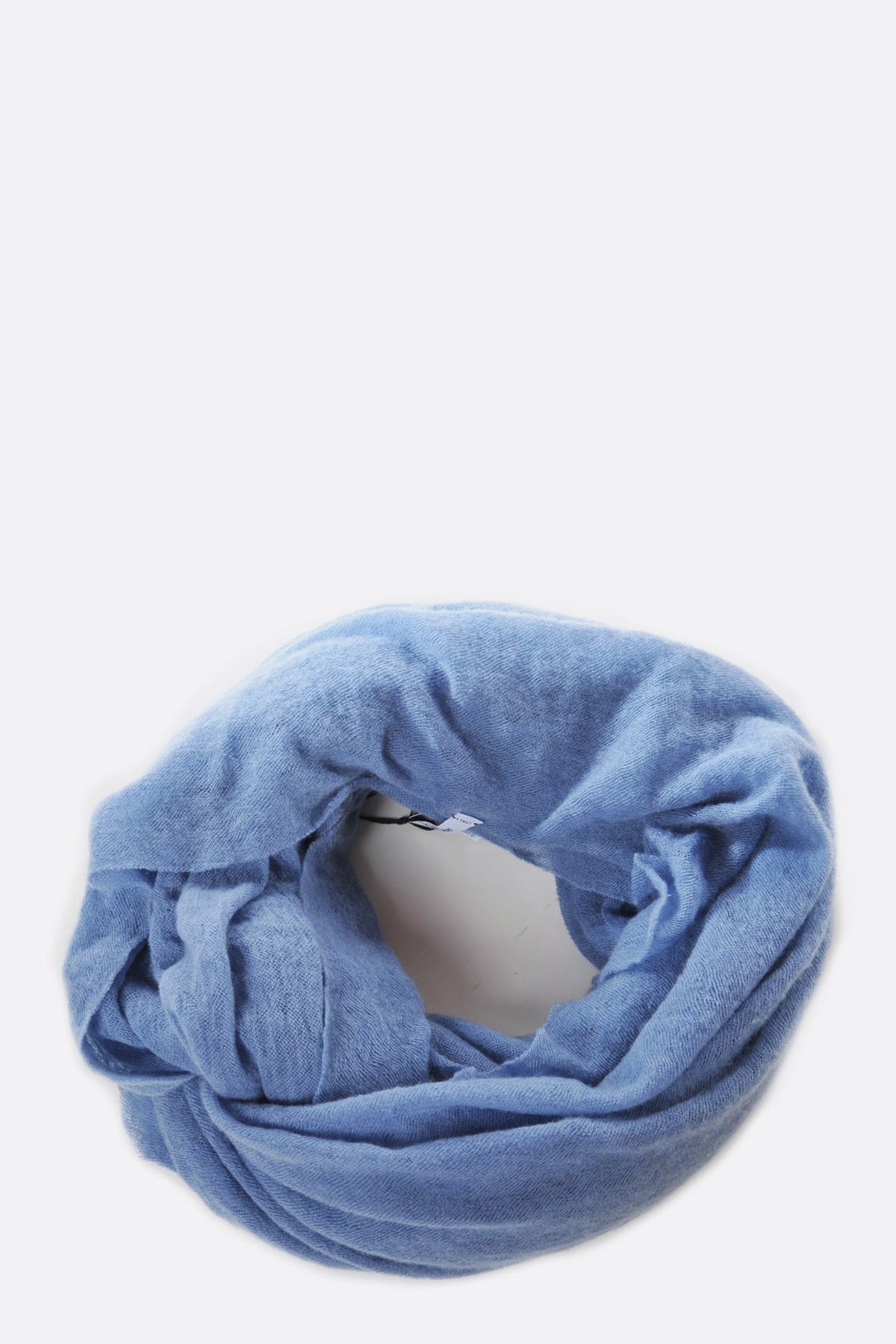 Thick Dusty Blue Cashmere Tube Scarf - Roztayger