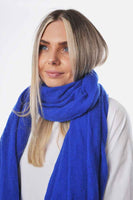 Bright Royal Blue cashmere stole - Roztayger
