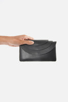 Black 3F Long Fold Wallet - Roztayger