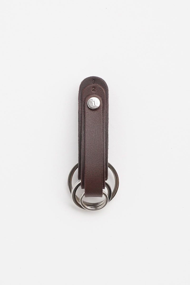 Dark Brown Fold 3R Key Holder - Roztayger