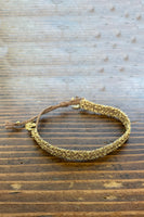 gold and mocha woven bracelet - Roztayger