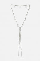 Silver Grey Lariat Necklace - Roztayger