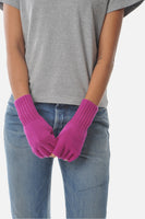 Fuschia Cashmere Fingerless Gloves - Roztayger