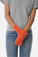 Orange Cashmere Fingerless Gloves - Roztayger