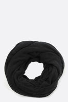 Thick Black Cashmere Tube Scarf - Roztayger