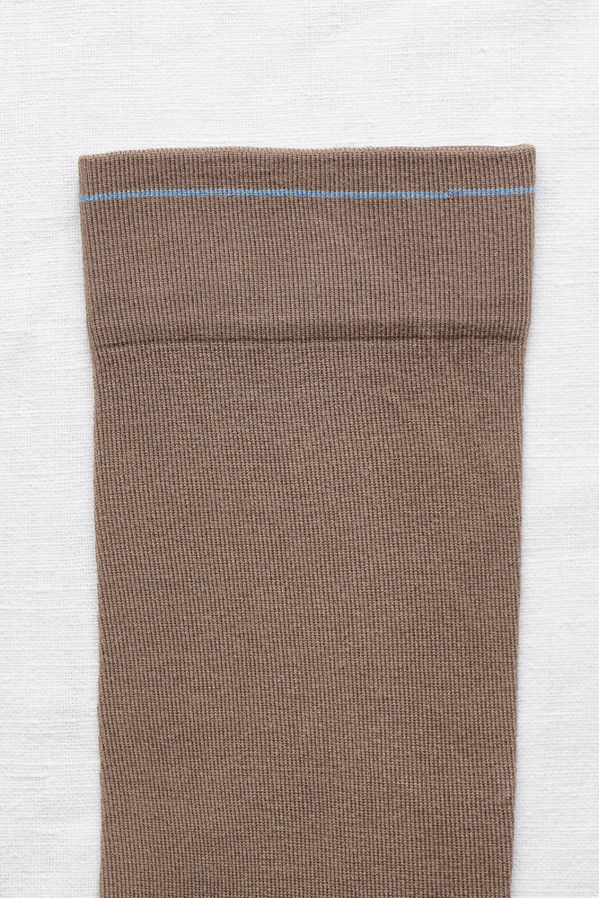 Plain Uni 185 Taupe Socks - Roztayger