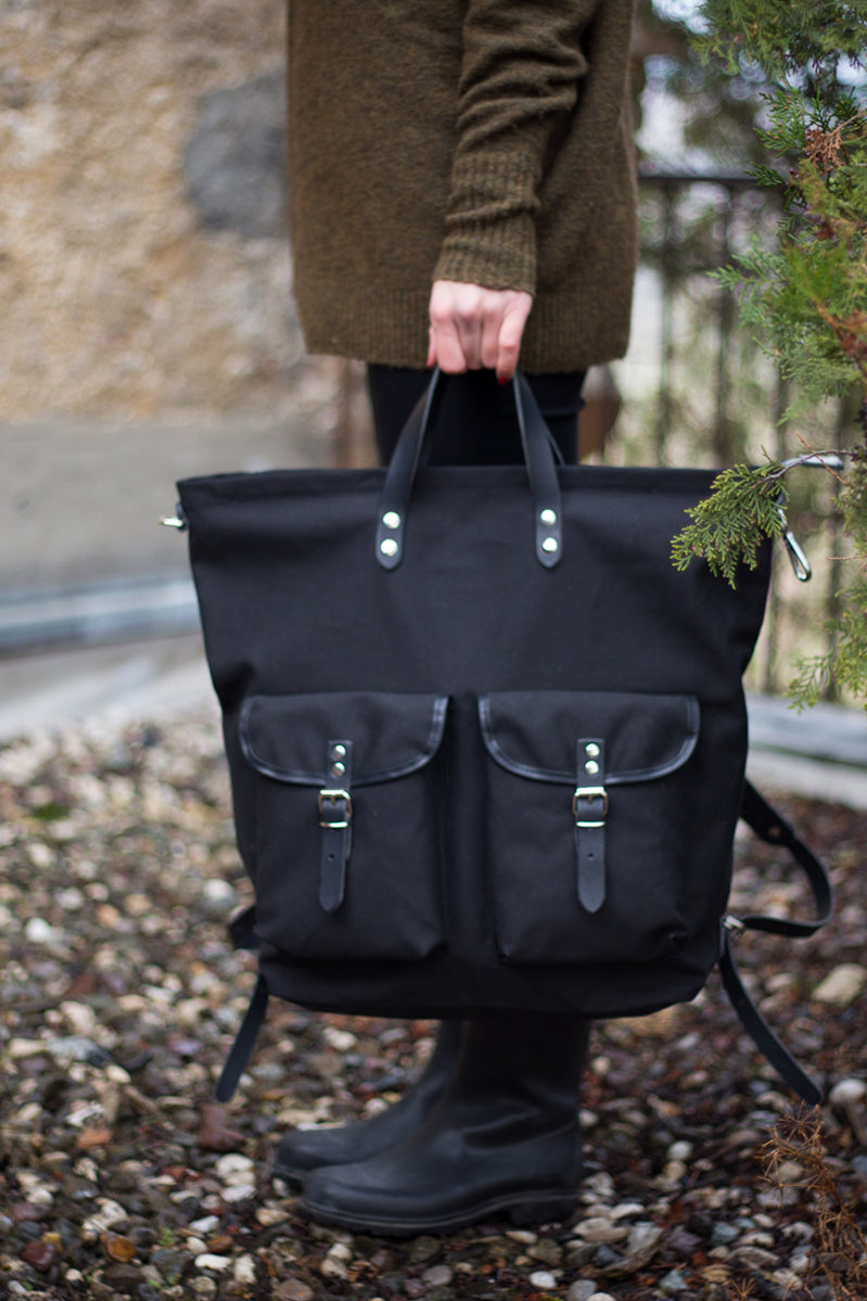 Black Canvas Rucksack - Roztayger