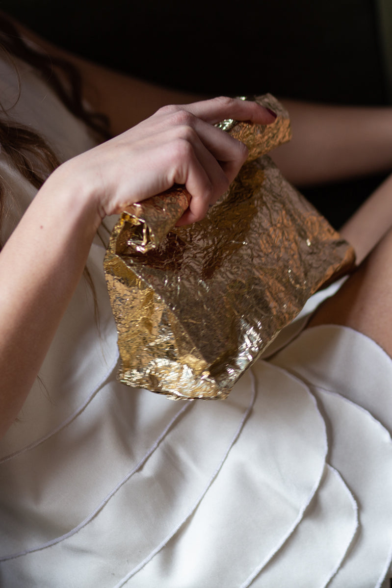 Zilla | Rose Gold Metallic Foil Lunch Bag – Roztayger