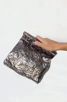 Grey Metalic Foil Lunch Bag - Roztayger